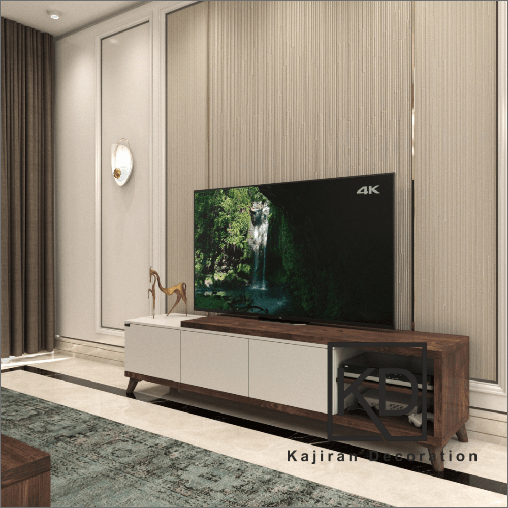 میز تلویزیون مدل یو صفحه کوتاه